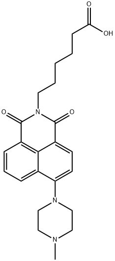 6-(6-(4-methylpiperazin-1-yl)-1,3-dioxo-1H-benzo[de]isoquinolin-2(3H)-yl)hexanoic acid,1097831-19-0,结构式