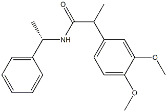 2-(3,4-DIMETHOXYPHENYL)-N-((S)-1-PHENYLETHYL)PROPANAMIDE, 110117-91-4, 结构式