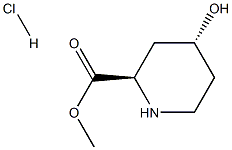 (2R,4R)-Methyl 4-hydroxypiperidine-2-carboxylate hydrochloride Struktur