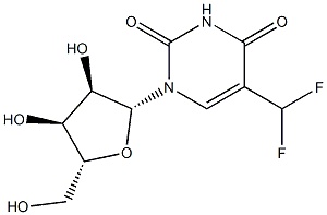 5-Difluoromethyluridine Struktur