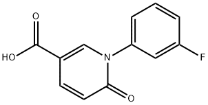 1-(3-氟苯基)-6-氧代-1,6-二氢吡啶-3-羧酸, 1107650-68-9, 结构式