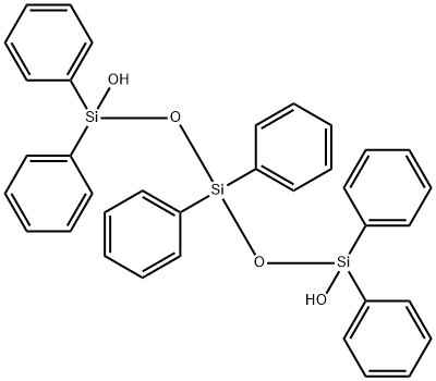 1,5-Trisiloxanediol, 1,1,3,3,5,5-hexaphenyl-, 1110-85-6, 结构式