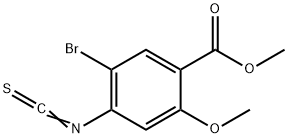 methyl 2-methoxy 4-isothiocyanato 5-bromo benzoate 结构式
