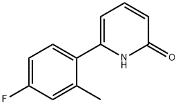2-Hydroxy-6-(4-fluoro-2-methylphenyl)pyridine 结构式