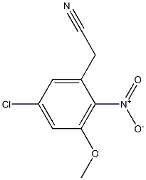 2-(5-chloro-3-methoxy-2-nitrophenyl)acetonitrile Structure