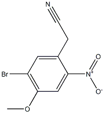 2-(5-bromo-4-methoxy-2-nitrophenyl)acetonitrile 化学構造式