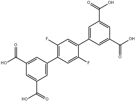 [1,1':4',1''-Terphenyl]-3,3'',5,5''-tetracarboxylic acid, 2',5'-difluoro- Structure