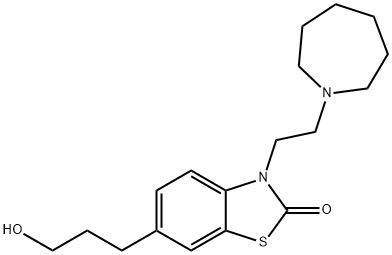 3-(2-(azepan-1-yl)ethyl)-6-(3-hydroxypropyl)benzo[d]thiazol-2(3H)-one 结构式