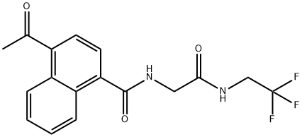 4-acetyl-N-{2-oxo-2-[(2,2,2-trifluoroethyl)amino]ethyl}-1-naphthamide Structure