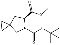 (S)-5-tert-butyl 6-methyl 5-azaspiro[2.4]heptane-5,6-dicarboxylate Struktur
