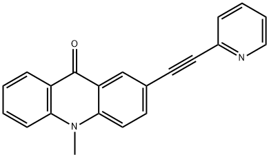 10-methyl-2-(pyridin-2-ylethynyl)acridin-9(10H)-one Structure