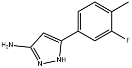 3-(3-fluoro-4-methylphenyl)-1H-pyrazol-5-amine 结构式