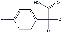 4‐フルオロフェニル酢酸‐Α,Α‐D2 化学構造式