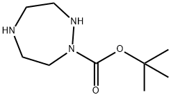 1H-1,2,5-Triazepine-1-carboxylic acid, hexahydro-, 1,1-dimethylethyl ester Struktur
