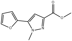 5-(2-Furyl)-1-methyl-pyrazole-3-carboxylic acid methyl ester 结构式