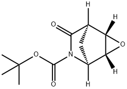 exo-tert-butyl 7-oxo-3-oxa-6-azatricyclo[3.2.1.02,4]octane-6-carboxylate 结构式