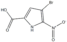 4-溴-5-硝基-1H-吡咯-2-羧酸 结构式
