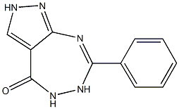 7-phenyl-5,6-dihydropyrazolo[3,4-e][1,2,4]triazepin-4(2H)-one,114936-34-4,结构式
