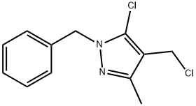 1-苯甲基-5-氯-4-(氯甲基)-3-甲基-1H-吡唑,1152610-59-7,结构式