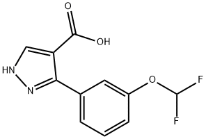 3-[3-(difluoromethoxy)phenyl]-1H-pyrazole-4-carboxylic acid Structure