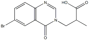 3-(6-Bromo-4-oxoquinazolin-3(4H)-yl)-2-methylpropanoic acid, 1153831-60-7, 结构式