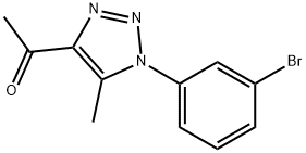 1-[1-(3-bromophenyl)-5-methyl-1H-1,2,3-triazol-4-yl]ethan-1-one, 1157061-37-4, 结构式