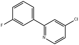 4-Chloro-2-(3-fluorophenyl)pyridine, 1159814-60-4, 结构式