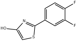 4-Hydroxy-2-(3,4-difluorophenyl)thiazole 结构式