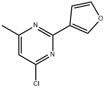 4-Chloro-6-methyl-2-(3-furyl)pyrimidine 结构式