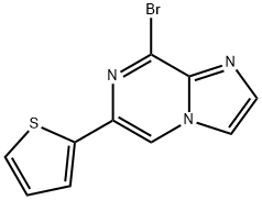8-Bromo-6-(2-thienyl)imidazo[1,2-a]pyrazine 结构式