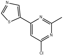 5-(6-chloro-2-methylpyrimidin-4-yl)thiazole 结构式