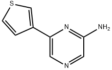 2-Amino-6-(3-thienyl)pyrazine Structure