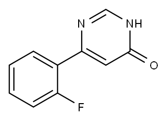 4-Hydroxy-6-(2-fluorophenyl)pyrimidine 结构式