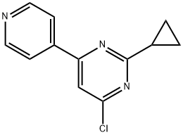 4-Chloro-6-(4-pyridyl)-2-cyclopropylpyrimidine Struktur