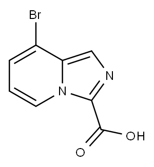 8-bromoimidazo[1,5-a]pyridine-3-carboxylic acid Struktur