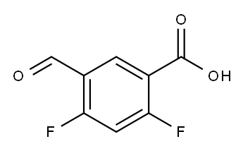 2,4-difluoro-5-formylbenzoic acid Structure