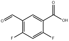 2,4-difluoro-5-formylbenzoic acid,1162674-68-1,结构式