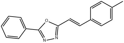 2-[(E)-2-(4-methylphenyl)ethenyl]-5-phenyl-1,3,4-oxadiazole Struktur