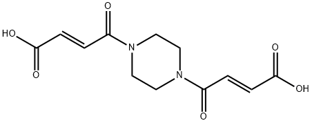 (E)-4-{4-[(E)-4-hydroxy-4-oxo-2-butenoyl]-1-piperazinyl}-4-oxo-2-butenoic acid Struktur