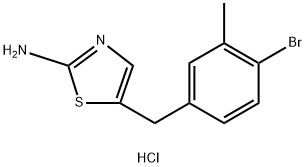 5-[(4-bromo-3-methylphenyl)methyl]-1,3-thiazol-2-amine hydrochloride Structure