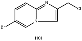 6-溴-2-(氯甲基)咪唑并[1,2-A]吡啶盐酸 结构式