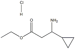 ethyl 3-amino-3-cyclopropylpropanoate hydrochloride Structure