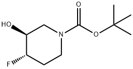 (3S,4S)-1-Boc-4-fluoro-3-piperidinol Struktur