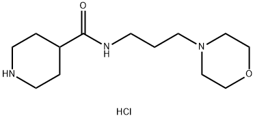 N-[3-(吗啉-4-基)丙基]哌啶-4-甲酰胺二盐酸 结构式
