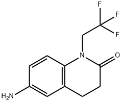 6-氨基-1-(2,2,2-三氟乙基)-1,2,3,4-四氢喹啉-2-酮, 1183419-80-8, 结构式