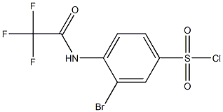 3-bromo-4-(2,2,2-trifluoroacetamido)benzene-1-sulfonyl chloride Structure