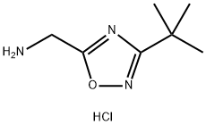 (3-(叔丁基)-1,2,4-恶二唑-5-基)甲胺盐酸盐, 1185081-01-9, 结构式