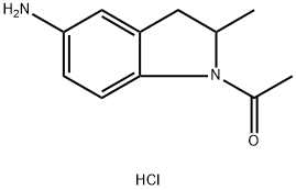 1-(5-Amino-2-methyl-2,3-dihydro-indol-1-yl)-ethanone hydrochloride Struktur