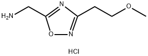 [3-(2-methoxyethyl)-1,2,4-oxadiazol-5-yl]methylamine hydrochloride Structure
