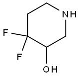 4,4-difluoropiperidin-3-ol Struktur